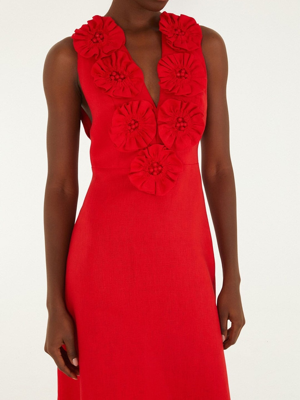 Farm Rio Red 3d Flower Maxi Dress - Picture 3 of 4